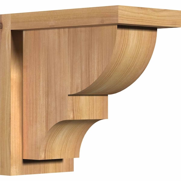 Ekena Millwork Ridgewood Smooth Corbel w/Backplate, Western Red Cedar, 5 1/2"W x 10"D x 10"H COR06X10X10RID01SWR - main